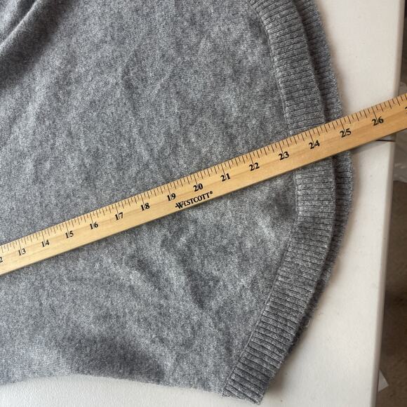 Max Studio Sweater 100% 2 Ply Cashmere Grey Cowl Turtleneck Pullover Women S - Picture 9 of 9